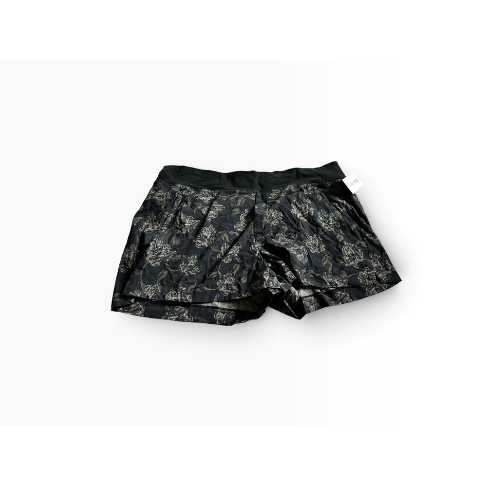 NWT Athleta Trekkie North Printed Short 24 Black Floral Hiking Ripstop 657667